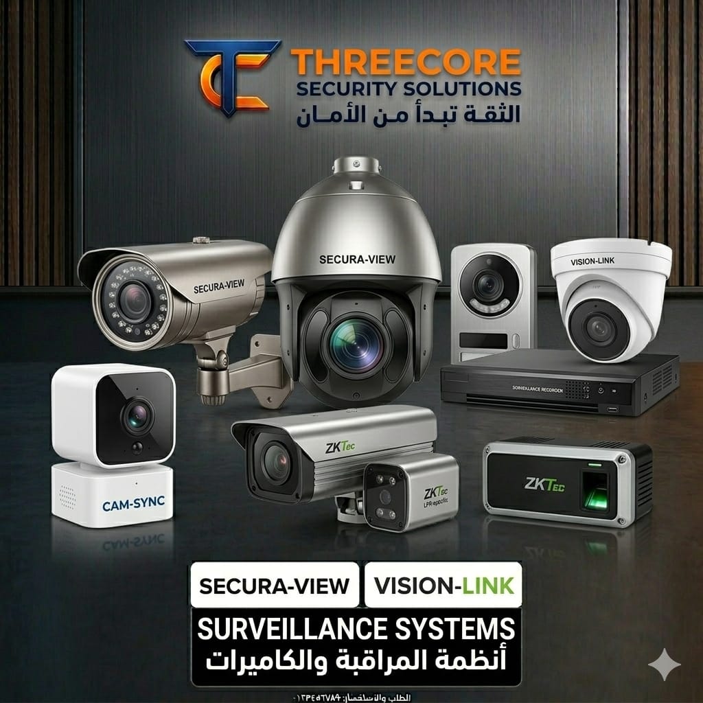 تركيب كاميرات المراقبة Smart CCTV - Three Core